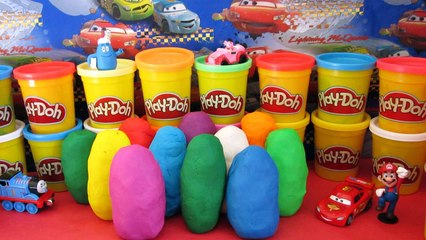 Play Doh Surprise Eggs Peppa Pig Frozen Mickey Mouse Spiderman Minnie Masha Disney Huevos