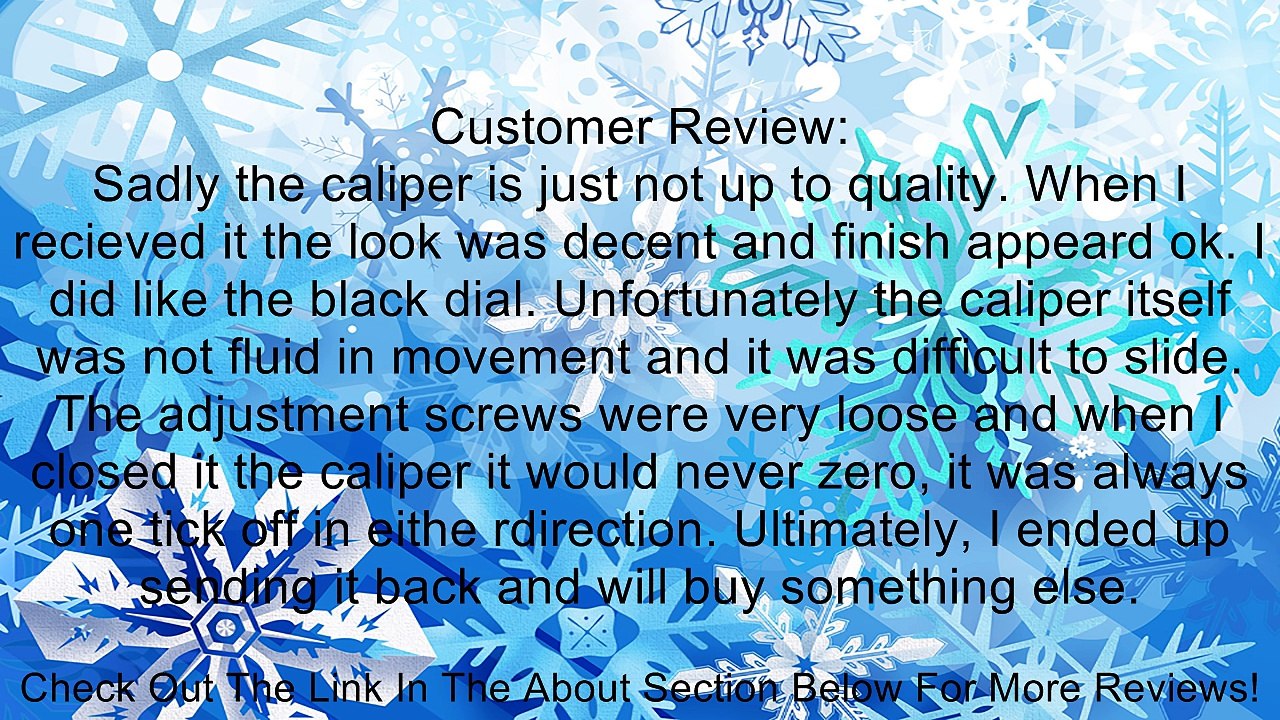 Grizzly G9281 Stainless Stee Length Dia Length Caliper with Black Face 8-Inch Review