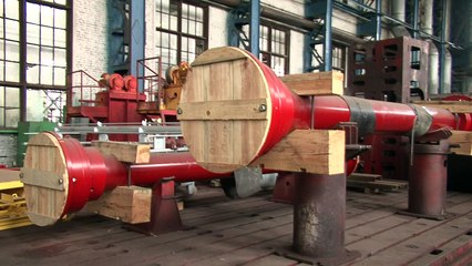 Battered military armour awaits repair in east Ukraine