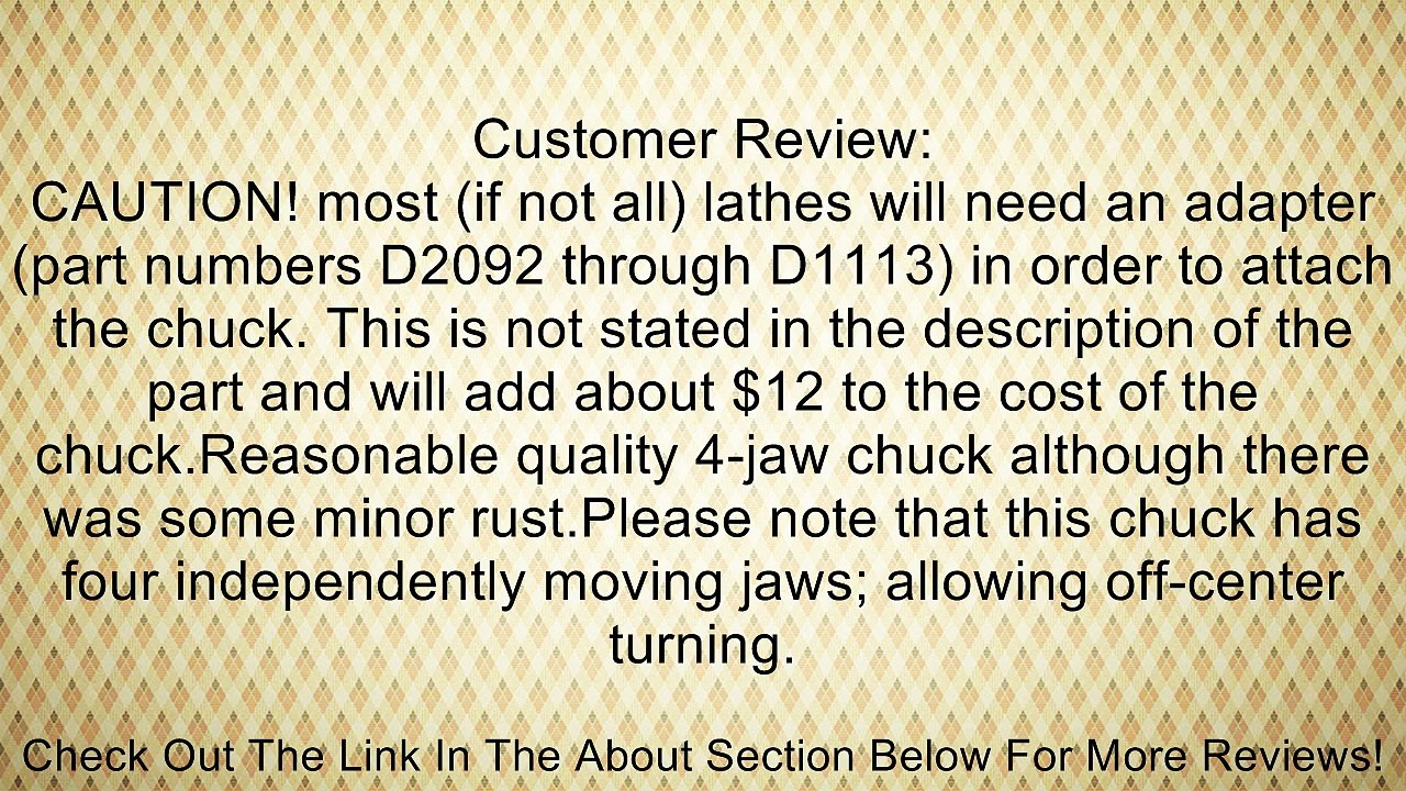 Steelex D1089 Chuck for Wood Lathe, 4-Jaw Review