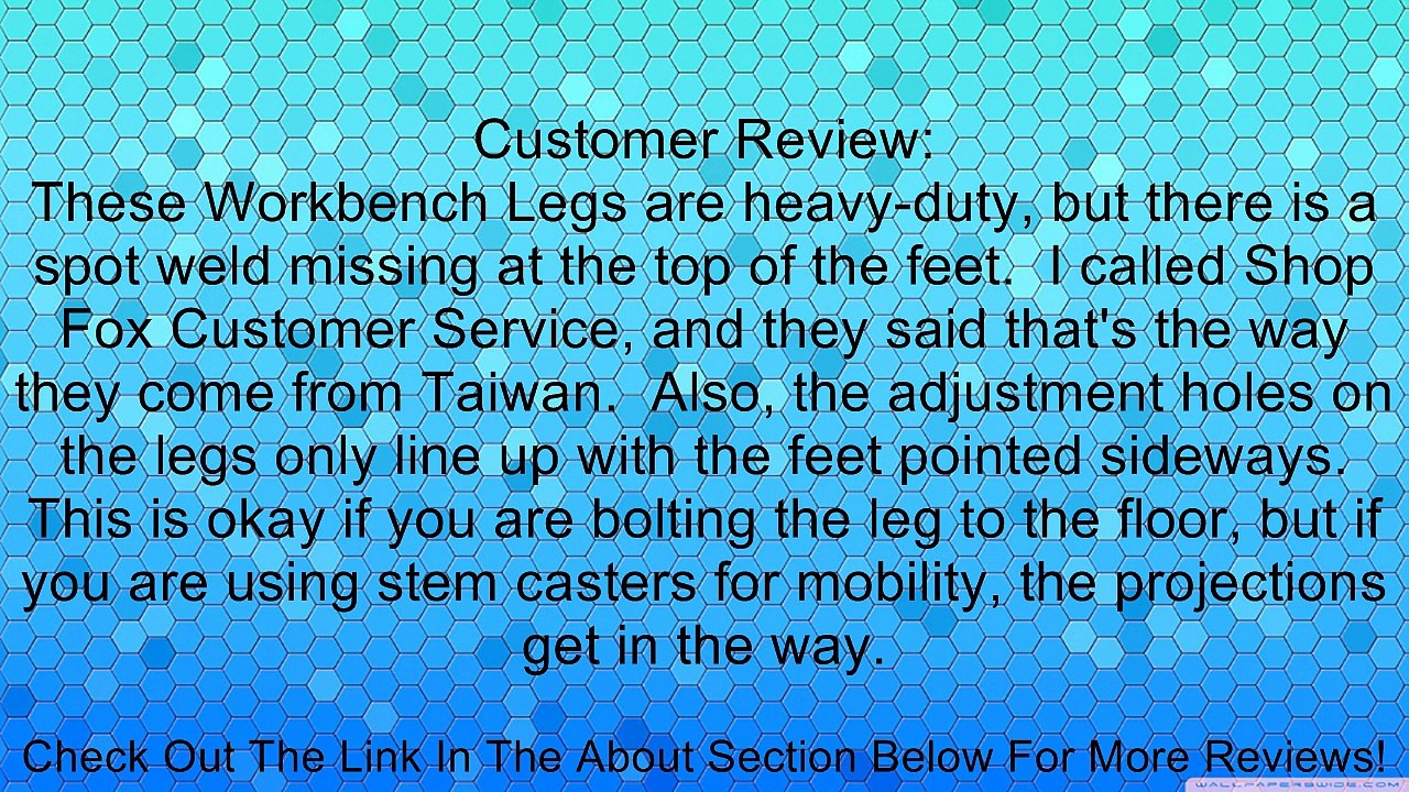 Shop Fox D2659 28-Inch Deep Workbench Leg Review