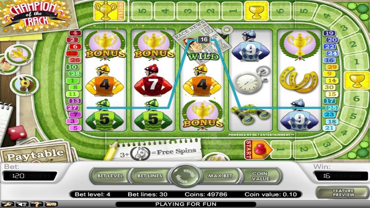 Champion of the Track™ par NetEnt | Machines à sous en ligne Gratuites | MachinesAsousX.com