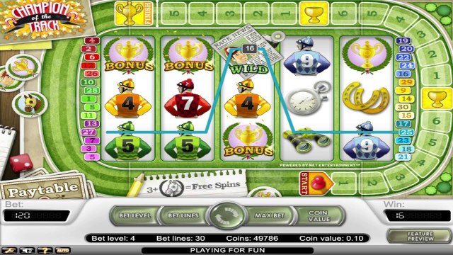 Champion of the Track™ par NetEnt | Machines à sous en ligne Gratuites | MachinesAsousX.com
