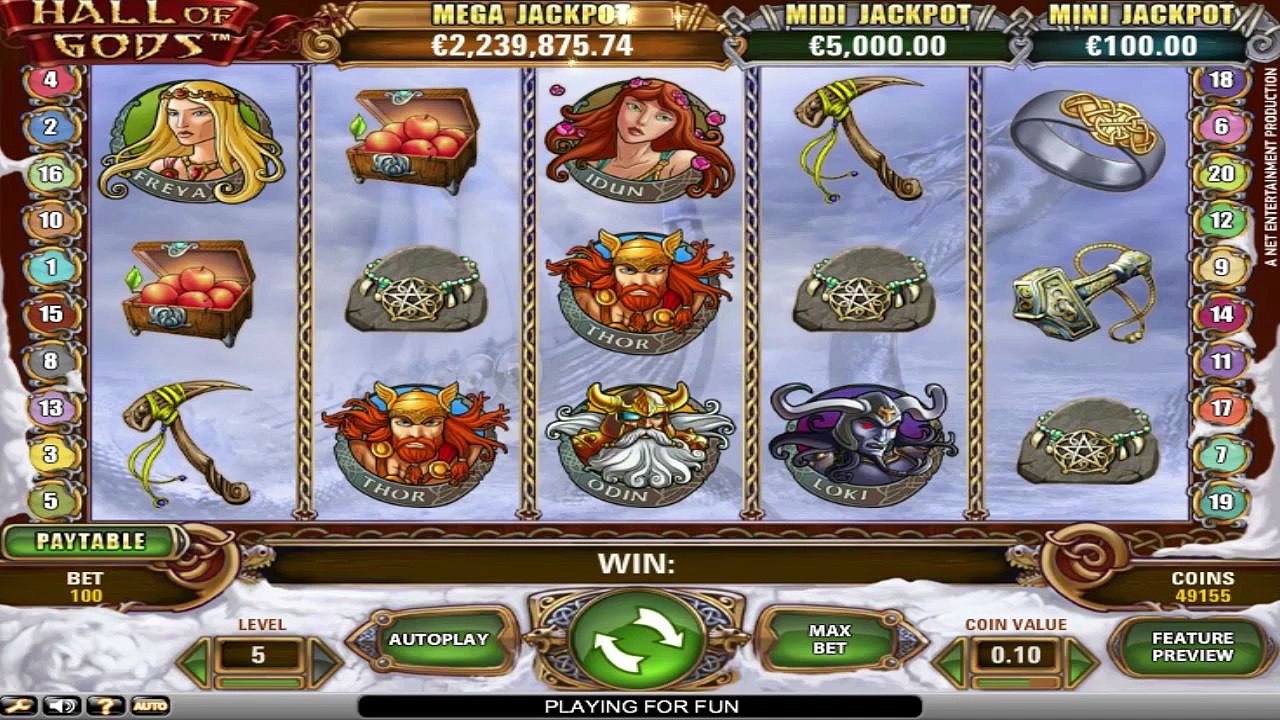 Hall of Gods™ par NetEnt | Machines à sous en ligne Gratuites | MachinesAsousX.com