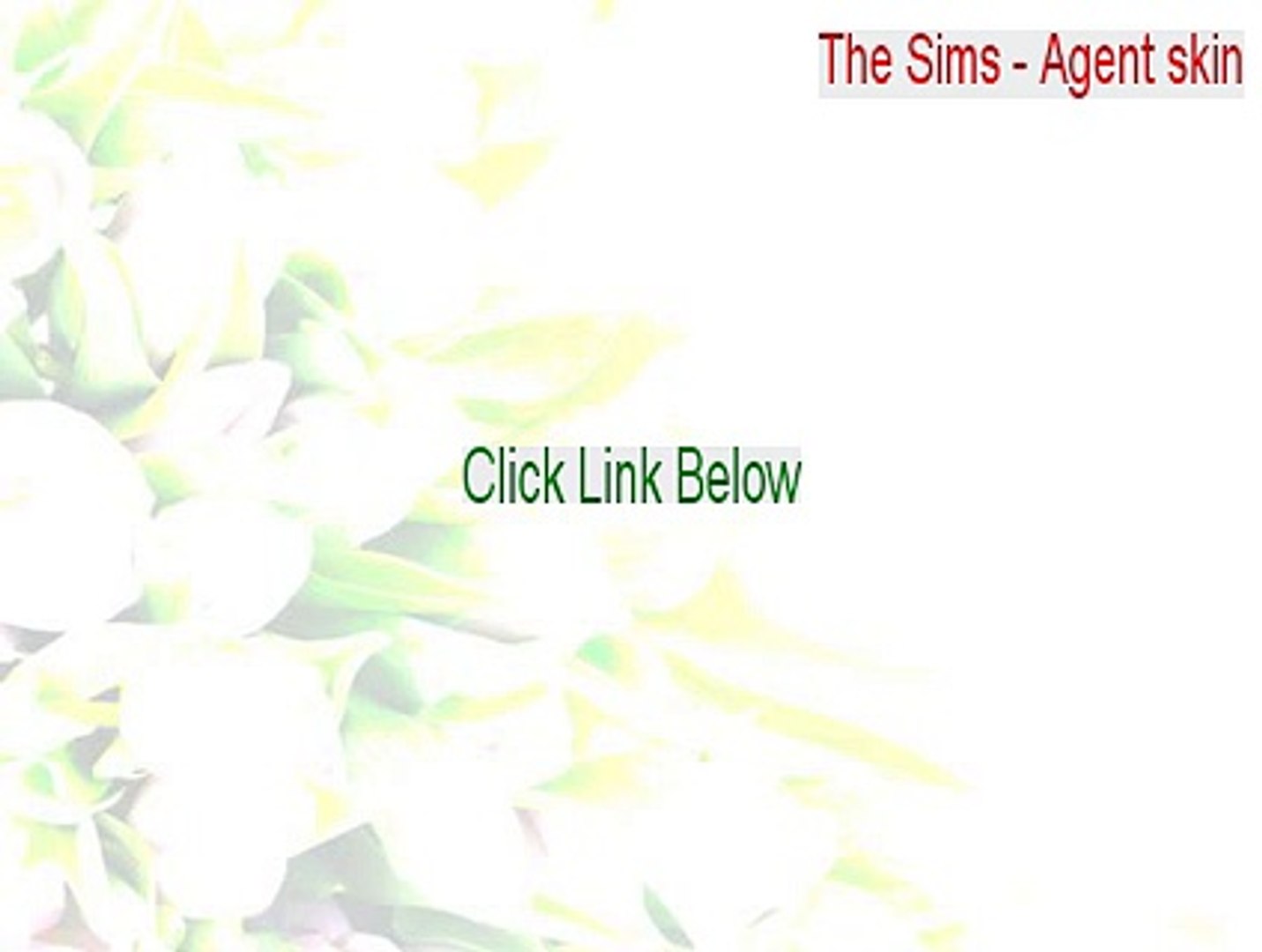 ⁣The Sims - Agent skin Full [The Sims - Agent skin]