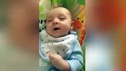 Incredible 7 month old baby saying hello