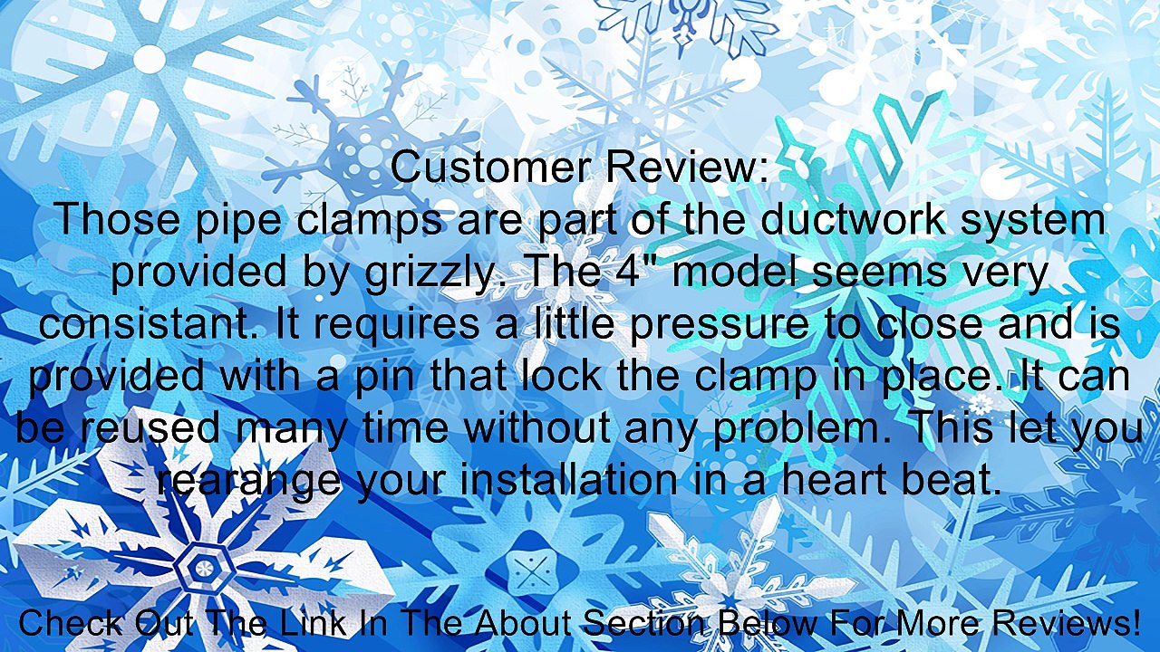 Grizzly G6163 Industrial Dust Collection Pipe Clamp, 4-Inch Review