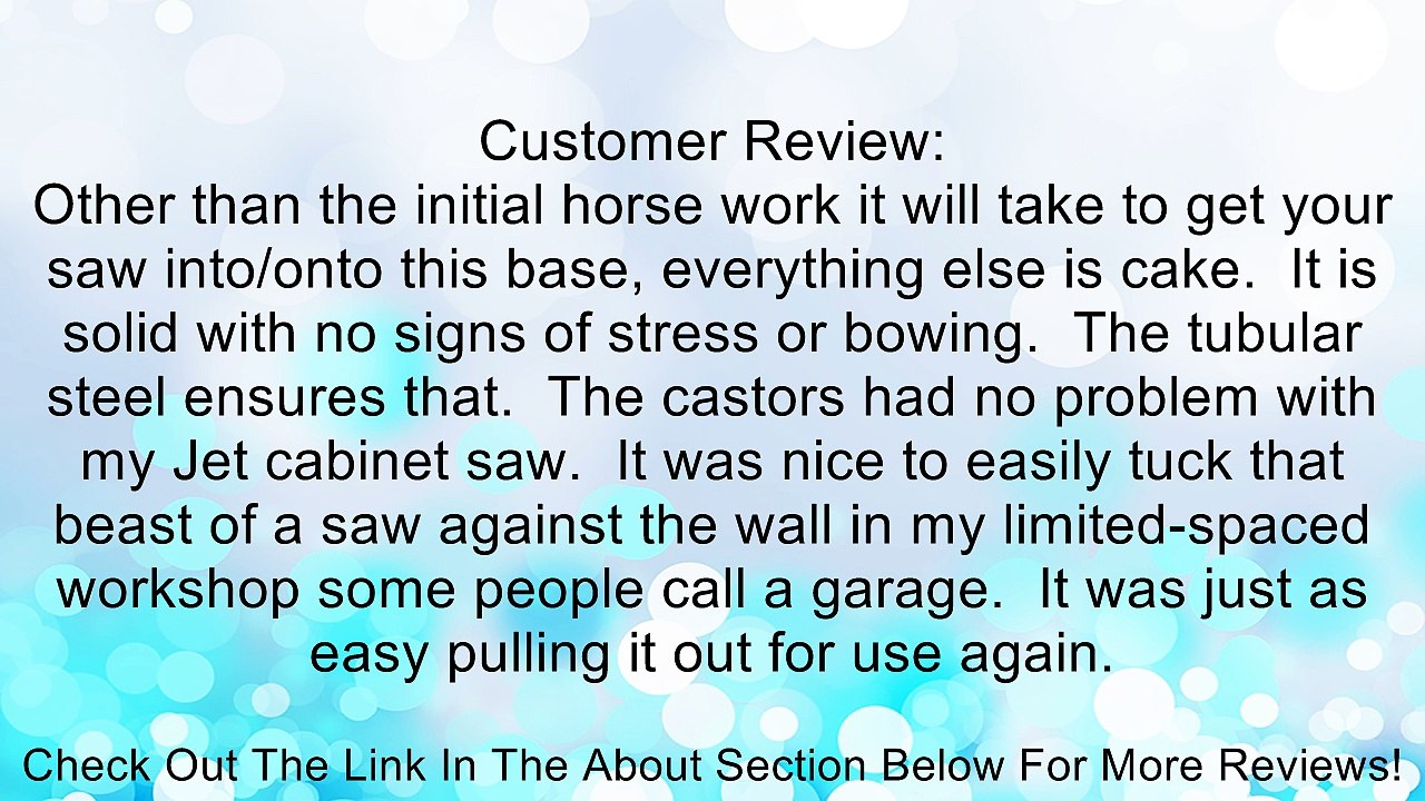 Shop Fox D2057A Adjustable Mobile Base, Small Review