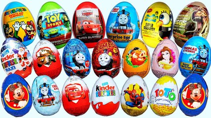 Play Doh Surprise Eggs Peppa Pig Frozen Mickey Mouse Spiderman Minnie Masha Disney Huevos