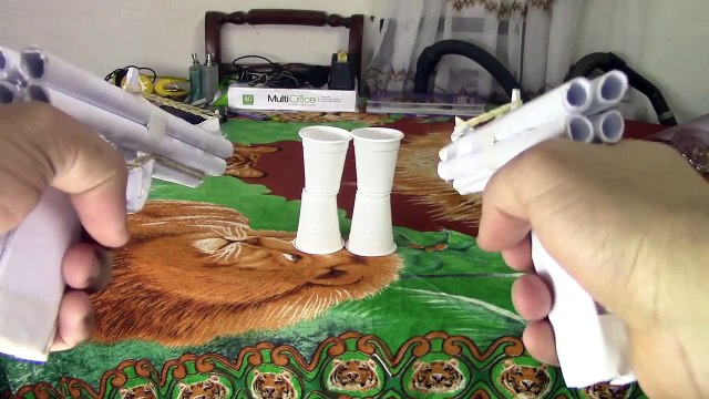 How to Make a Paper Gun That Shoots - ( Rubber Band Paper Gun with Trigger )