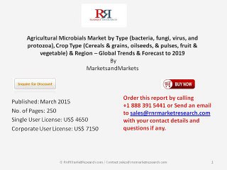 Global Agricultural Microbials Market Analysis 2019 by Type and Crop Type (Cereals & grains, oilseeds, & pulses,)