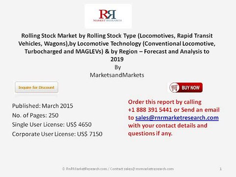 Global Rolling Stock Market Analysis 2019 by Locomotive Technology and Locomotive Technology (Conventional Locomotive)