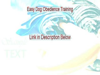 Easy Dog Obedience Training Free Download [Legit Download]