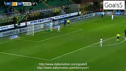 Rodrigo Palacio Goal Inter 1 - 1 Cesena Serie A 15-3-2015