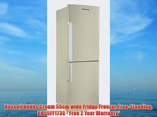 Russell Hobbs Cream 55cm wide Fridge Freezer Free-Standing RH55FF173C - Free 2 Year Warranty*