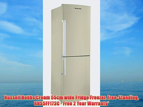 Russell Hobbs Cream 55cm wide Fridge Freezer Free-Standing RH55FF173C - Free 2 Year Warranty*