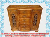 French Shabby Chic Furniture - Handcarved Sideboard Cabinet in Oak Finish