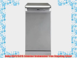 Beko DSFS1531S Slimline Dishwasher Free Standing Silver