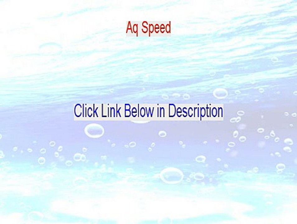 Aq Speed Review (My Review)