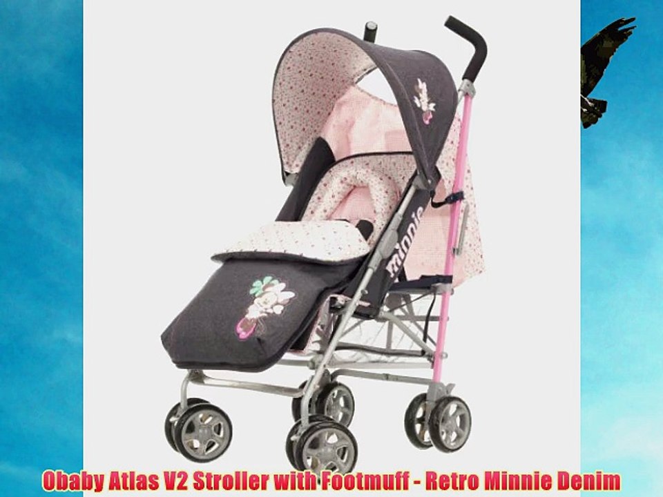 Obaby Atlas V2 Stroller With Footmuff Retro Minnie Denim Video