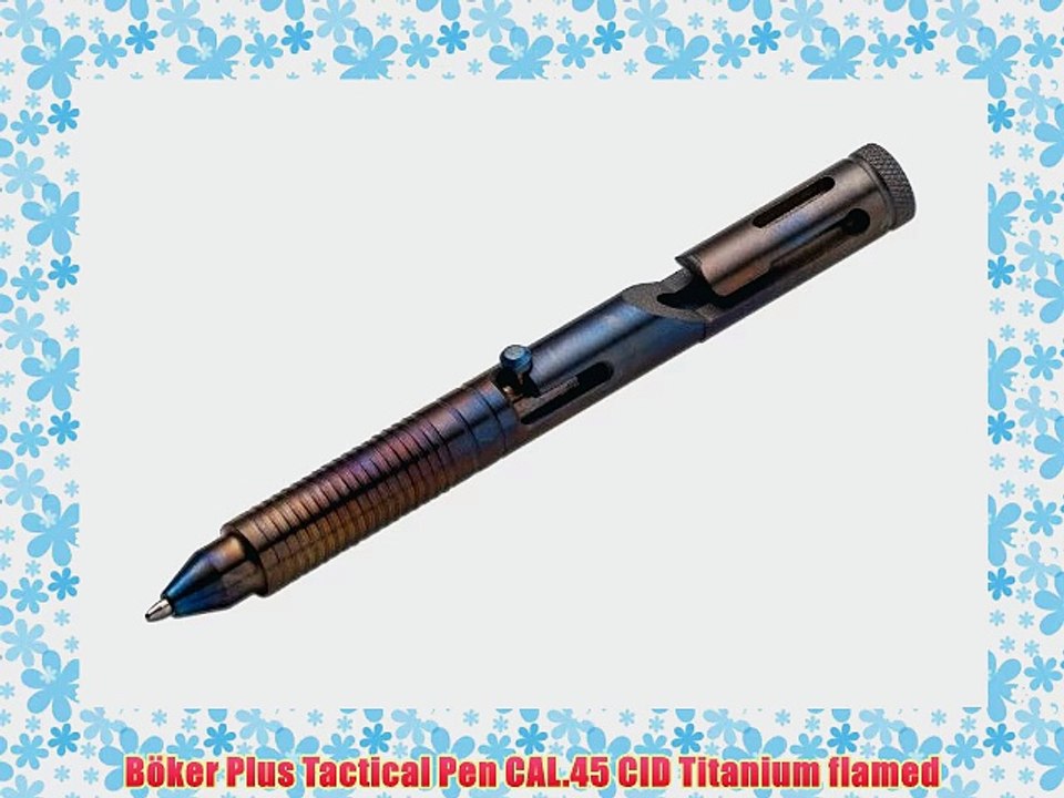 B?ker Plus Tactical Pen CAL.45 CID Titanium flamed