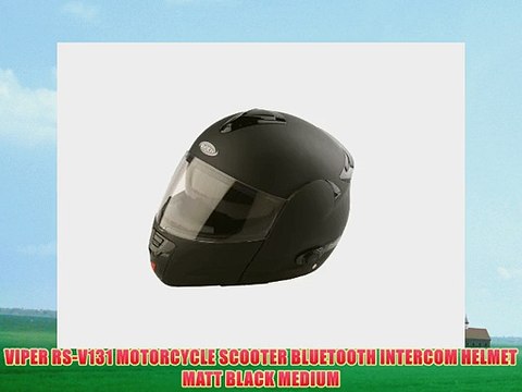 VIPER RS-V131 MOTORCYCLE SCOOTER BLUETOOTH INTERCOM HELMET MATT BLACK MEDIUM