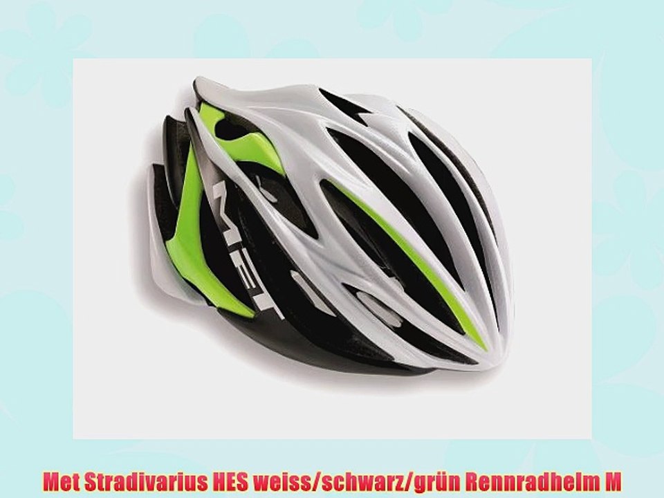 Met Stradivarius HES weiss/schwarz/gr?n Rennradhelm M