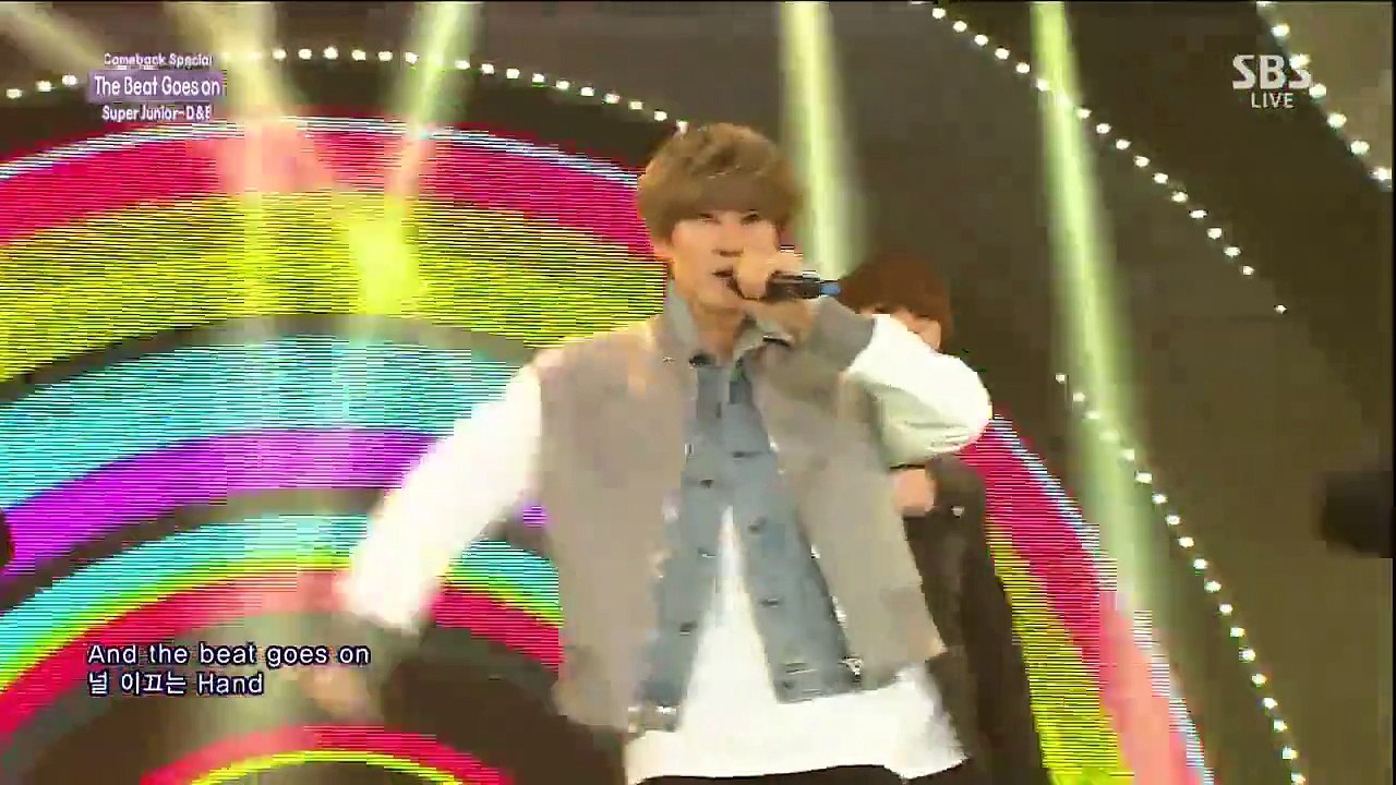 150308 Super Junior D&E 인터뷰 + The Beat Goes On + Growing Pains [SBS]