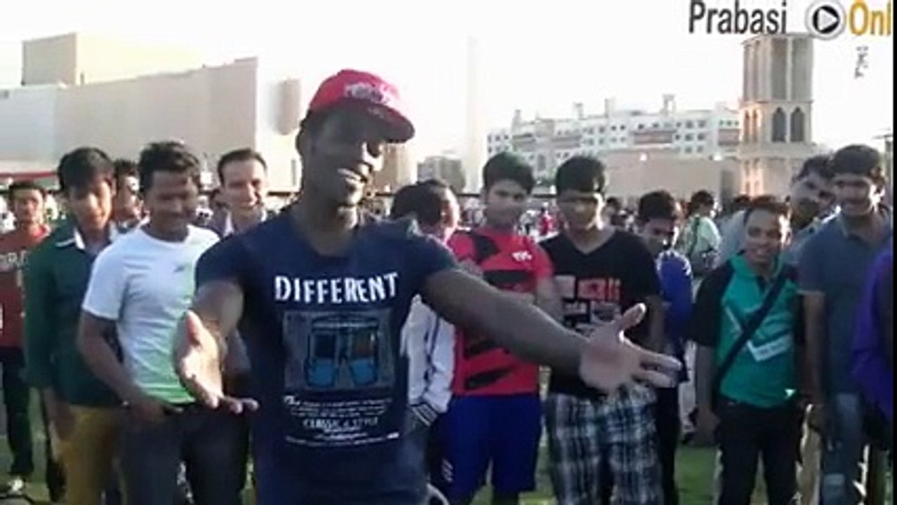 African boy singing Nepalese song