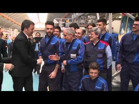 Milano - Renzi visita la fabbrica Augusta Westland (13.02.15)
