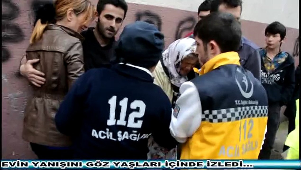 EVİN YANIŞINI GÖZ YAŞLARI İÇİNDE İZLEDİ...