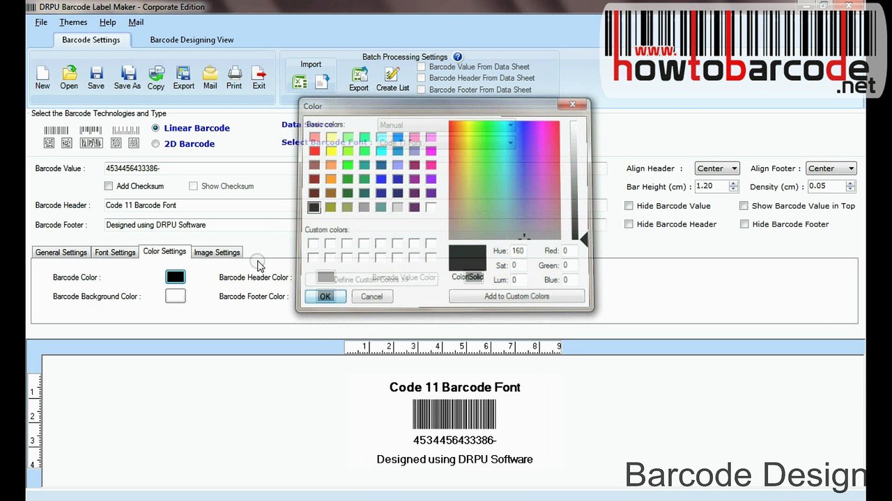 Code 11 font: how to design and print barcodes