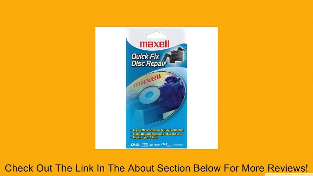 Maxell 190039 Quick Fix CD/DVD Repair Kit Review