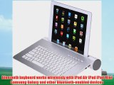 Wireless Tablet Keyboard with Bluetooth Keyboard and Speakers for 7-10 inch Tablets Works with