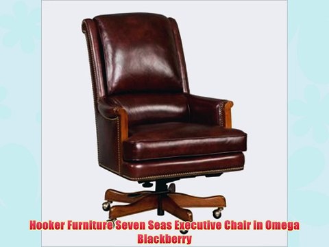 Hooker Furniture Seven Seas Executive Chair in Omega Blackberry