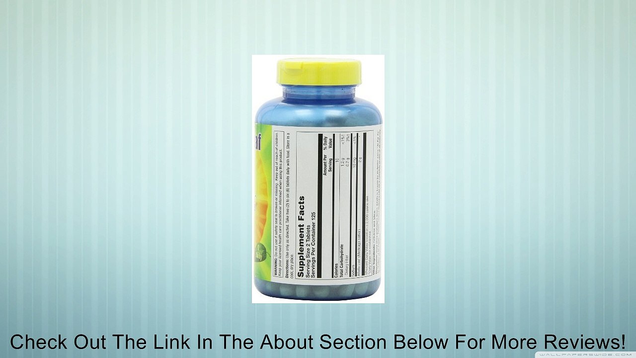 Nature's Life Alfalfa Leaf Tablets, 1000Mg, 250 Count Review