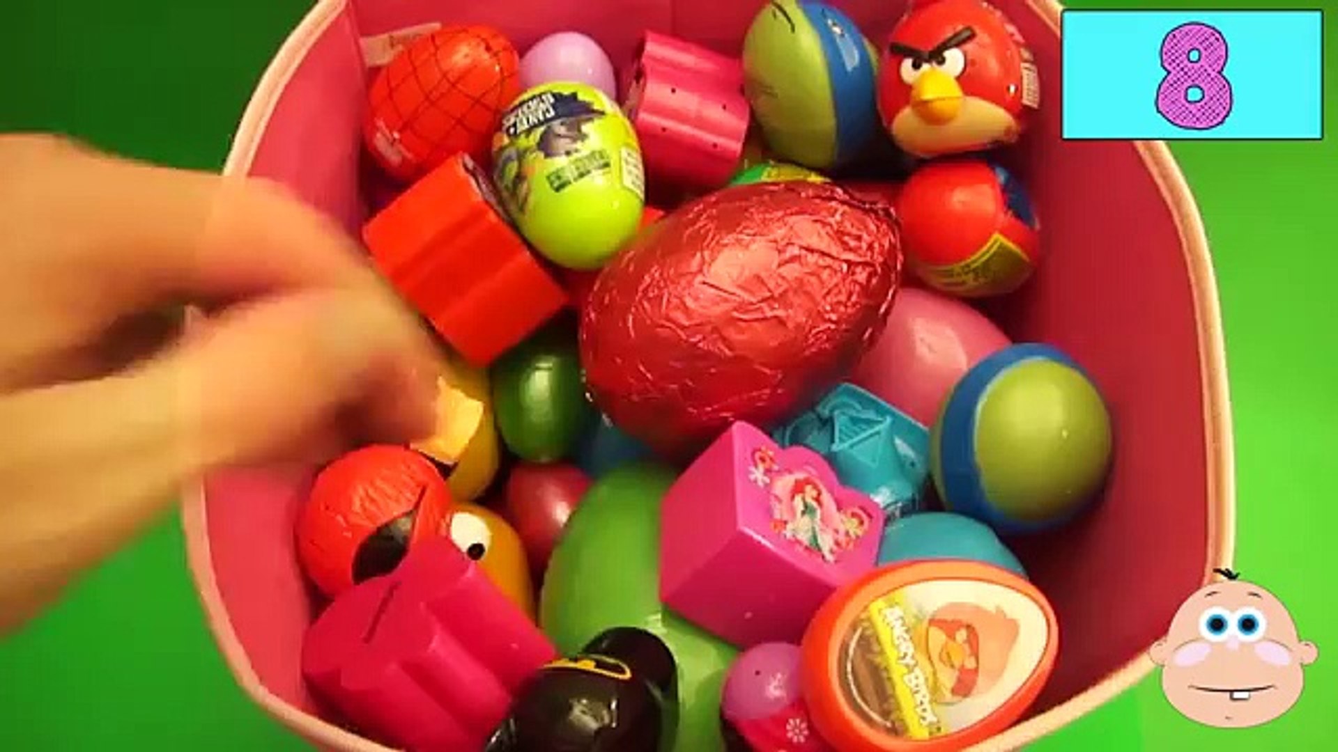 NEW Huge 101 Surprise Egg Opening Kinder Surprise Elmo Disney