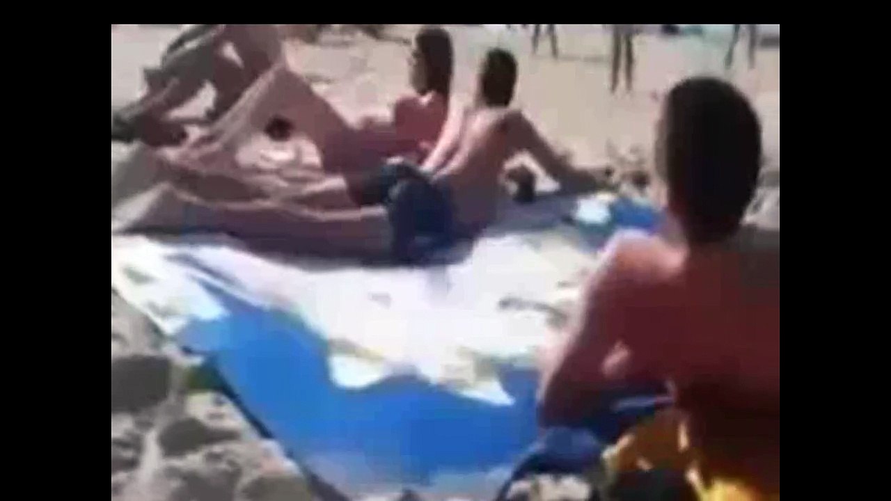 Funny Moment On Beach With Friend