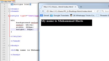 HTML CSS Width and Height Part 24