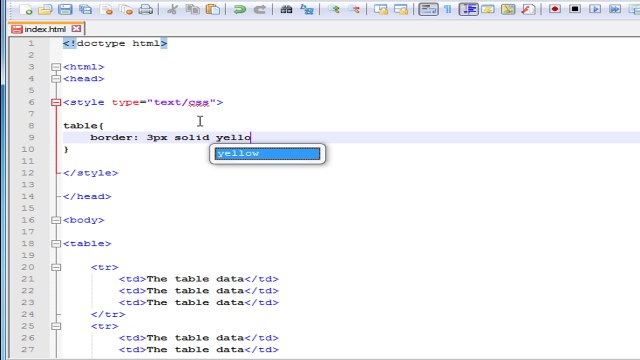 HTML CSS Styling Tables Part 26