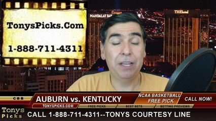 Kentucky Wildcats vs. Auburn Tigers Free Pick Prediction SEC Tournament NCAA College Basketball Odds Preview 3-14-2015