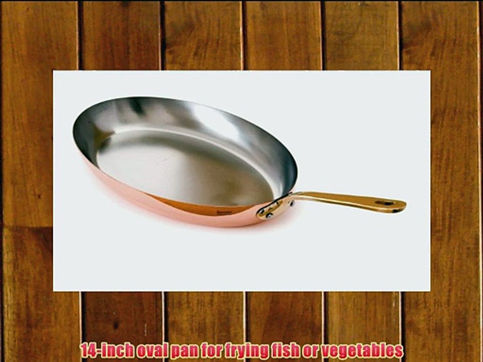 Mauviel M'Heritage Copper M150B 6525.35 14-Inch Oval Frying Pan with Bronze Handle