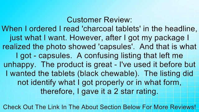KAL Charcoal Tablets, 280 mg, 50 Count Review