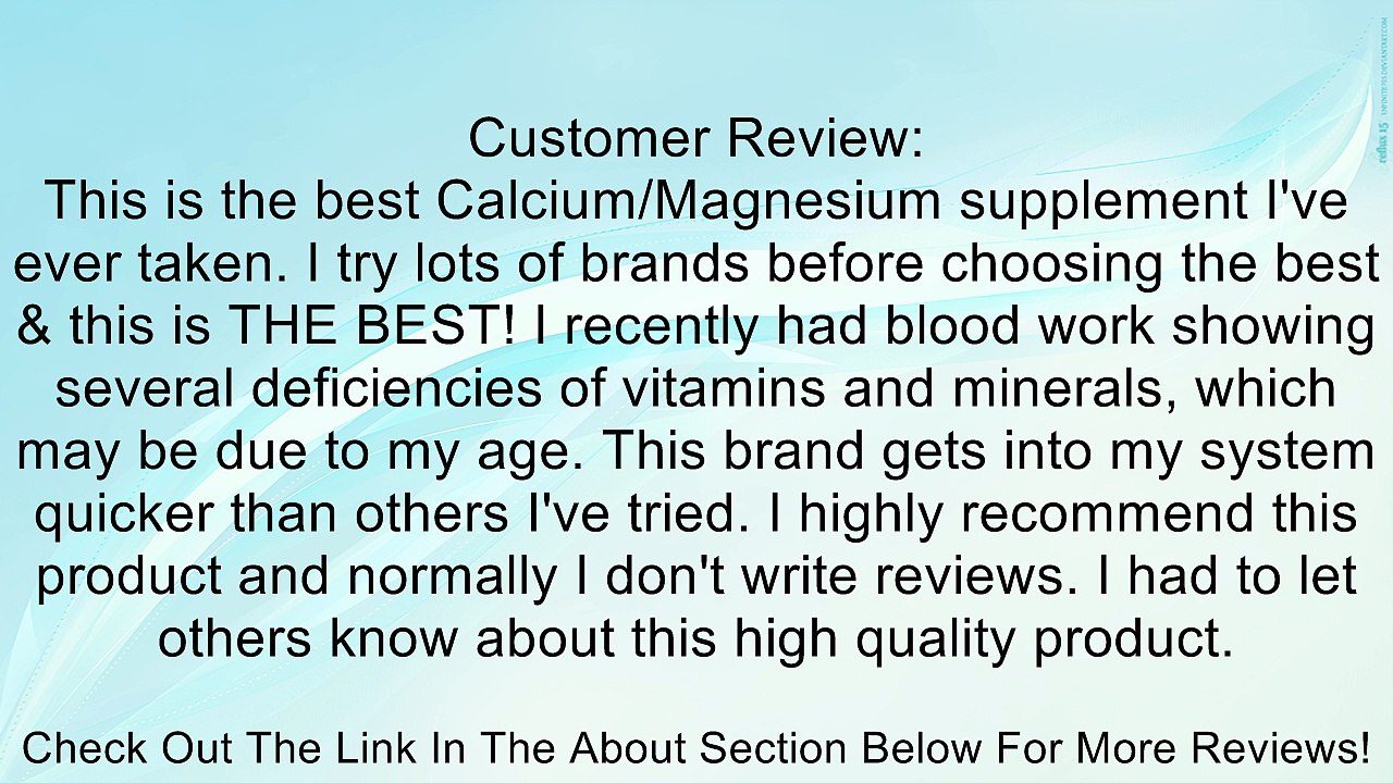 Solgar - Calcium Magnesium Citrate Review