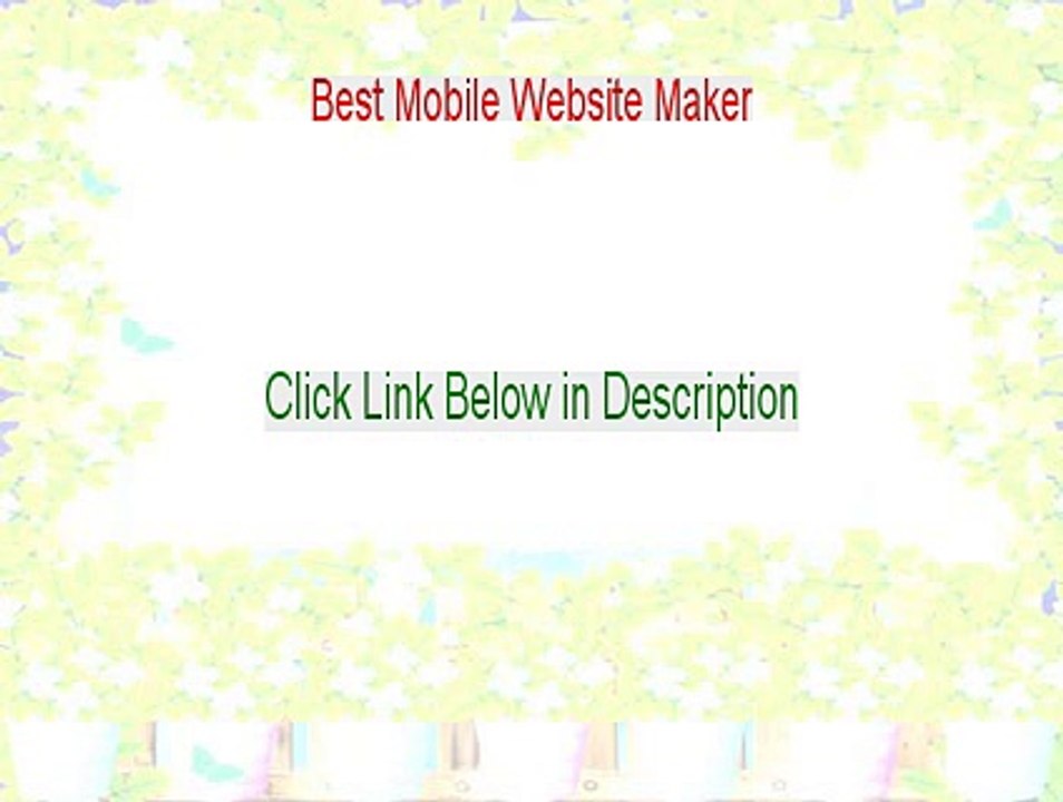 Best Mobile Website Maker Reviewed (Best Mobile Website Makerbest mobile website maker)