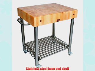 Cucina Americana D'Amico Kitchen Cart with Butcher Block Top