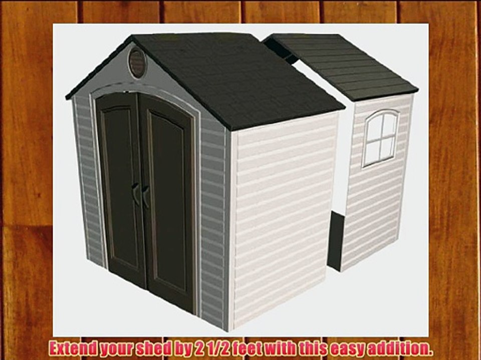 Lifetime 6424 30-Inch Shed Extension Kit for 8-Foot-Wide Sheds with Window