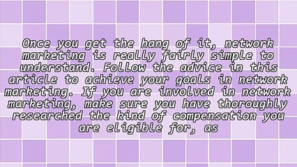 Network Marketing Explained