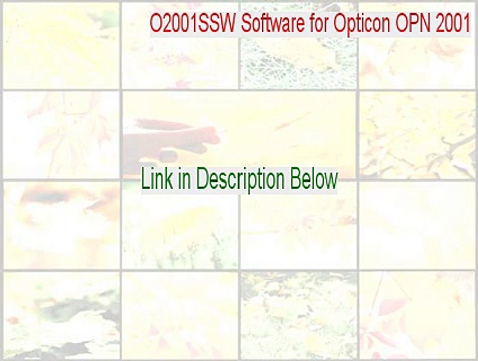 O2001SSW Software for Opticon OPN 2001 Key Gen (O2001SSW Software for Opticon OPN 2001)
