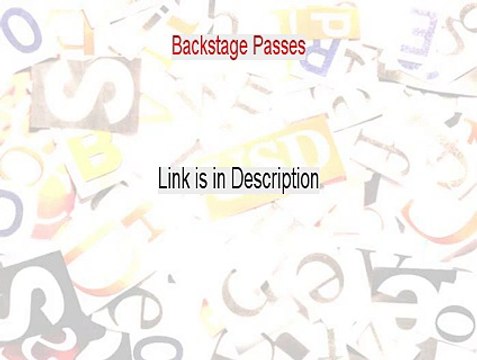 Backstage Passes PDF Download (Backstage Passesbackstage passes)